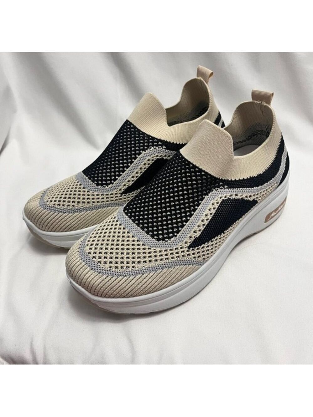 Knit Slip On Platform Sock Sneakers Size 8.5 - Picture 4 of 8